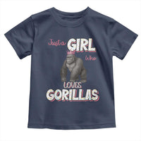 Gorilla Lover Gift Toddler T Shirt Just A Girl Who Loves Gorillas - Wonder Print Shop