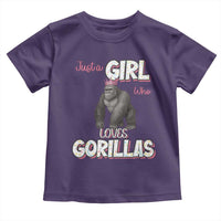 Gorilla Lover Gift Toddler T Shirt Just A Girl Who Loves Gorillas - Wonder Print Shop