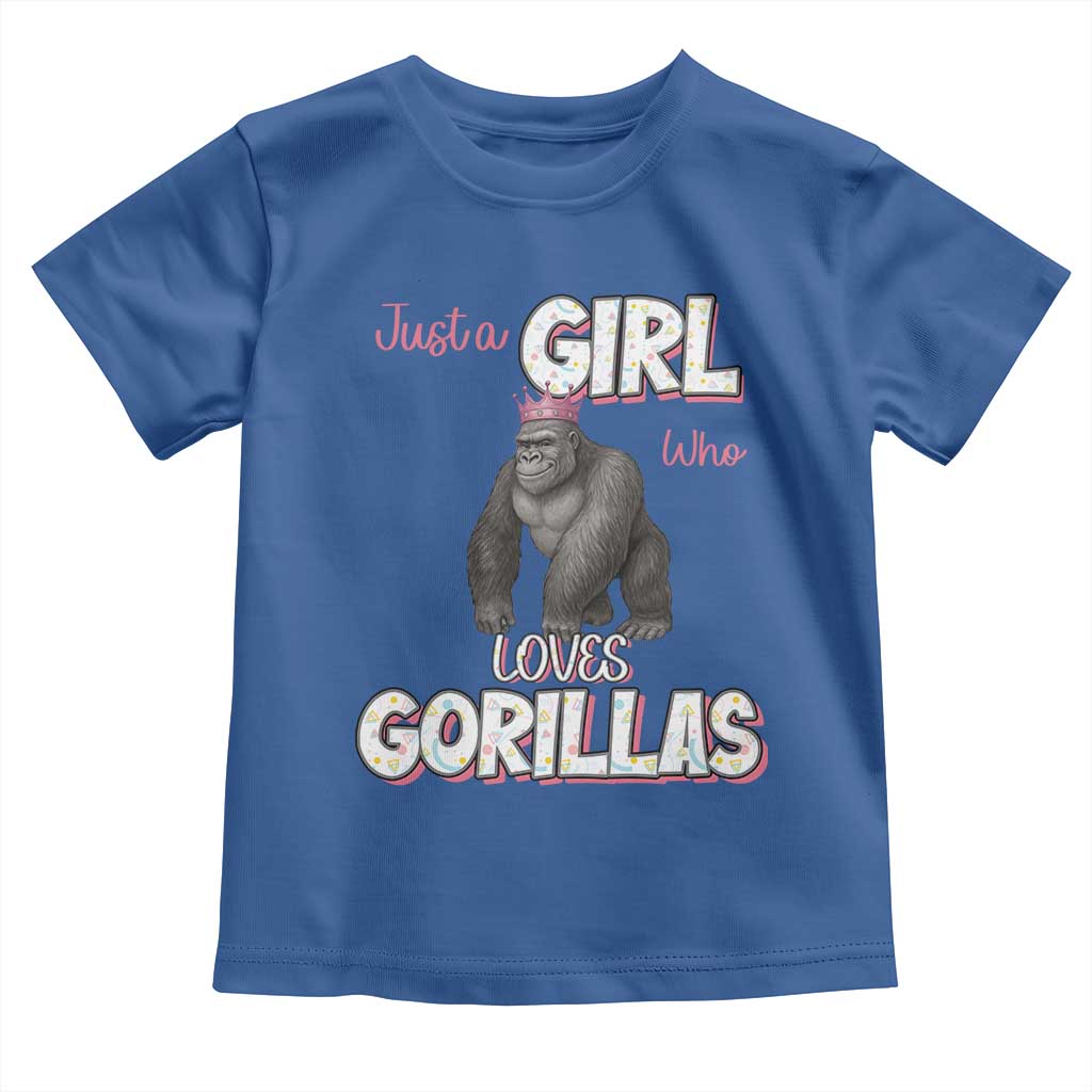 Gorilla Lover Gift Toddler T Shirt Just A Girl Who Loves Gorillas - Wonder Print Shop