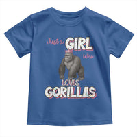 Gorilla Lover Gift Toddler T Shirt Just A Girl Who Loves Gorillas - Wonder Print Shop