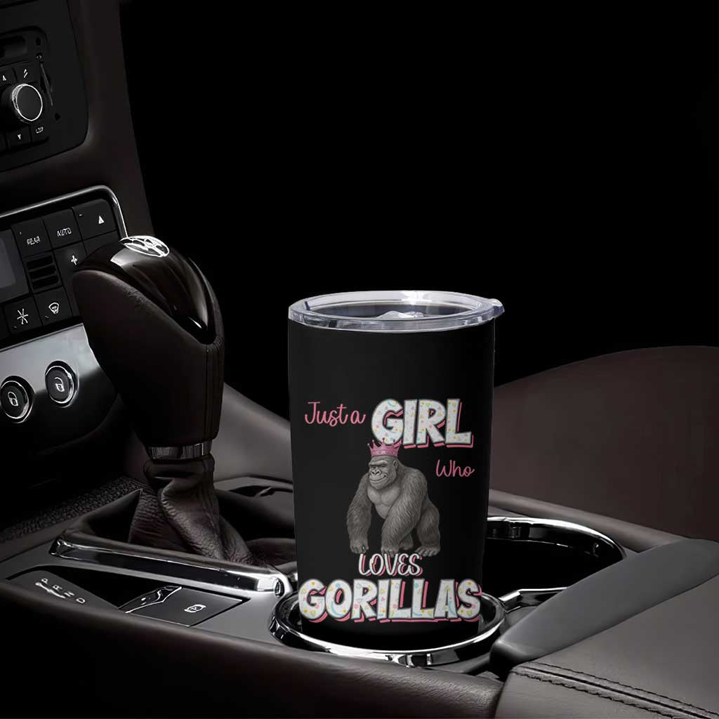 Gorilla Lover Gift Tumbler Cup Just A Girl Who Loves Gorillas