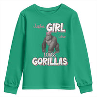 Gorilla Lover Gift Youth Sweatshirt Just A Girl Who Loves Gorillas - Wonder Print Shop