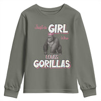 Gorilla Lover Gift Youth Sweatshirt Just A Girl Who Loves Gorillas - Wonder Print Shop