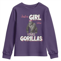 Gorilla Lover Gift Youth Sweatshirt Just A Girl Who Loves Gorillas - Wonder Print Shop