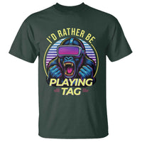 VR Gamer Gorilla T Shirt I’d Rather Be Playing Tag Gift - Wonder Print Shop