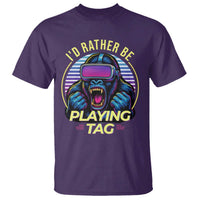 VR Gamer Gorilla T Shirt I’d Rather Be Playing Tag Gift - Wonder Print Shop