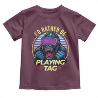 VR Gamer Gorilla Toddler T Shirt I’d Rather Be Playing Tag Gift - Wonder Print Shop