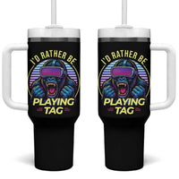 VR Gamer Gorilla Tumbler With Handle I’d Rather Be Playing Tag Gift