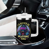 VR Gamer Gorilla Tumbler With Handle I’d Rather Be Playing Tag Gift