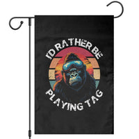 Funny Gorilla Lover Garden Flag I’d Rather Be Playing Tag VR Game - Wonder Print Shop