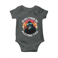 Funny Gorilla Lover Baby Onesie I’d Rather Be Playing Tag VR Game - Wonder Print Shop