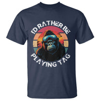 Funny Gorilla Lover T Shirt I’d Rather Be Playing Tag VR Game - Wonder Print Shop