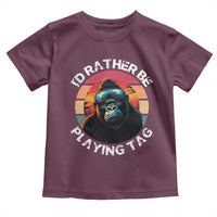 Funny Gorilla Lover Toddler T Shirt I’d Rather Be Playing Tag VR Game - Wonder Print Shop