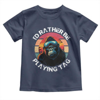 Funny Gorilla Lover Toddler T Shirt I’d Rather Be Playing Tag VR Game - Wonder Print Shop