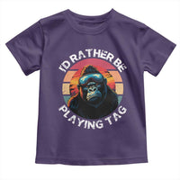 Funny Gorilla Lover Toddler T Shirt I’d Rather Be Playing Tag VR Game - Wonder Print Shop