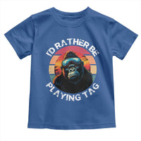 Funny Gorilla Lover Toddler T Shirt I’d Rather Be Playing Tag VR Game - Wonder Print Shop