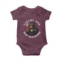 Cigars And Bad Decisions Baby Onesie Funny Gorilla Gift - Wonder Print Shop