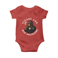 Cigars And Bad Decisions Baby Onesie Funny Gorilla Gift - Wonder Print Shop