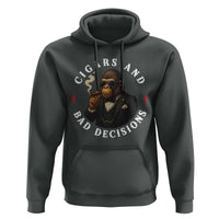 Cigars And Bad Decisions Hoodie Funny Gorilla Gift - Wonder Print Shop