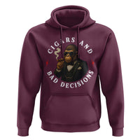 Cigars And Bad Decisions Hoodie Funny Gorilla Gift - Wonder Print Shop