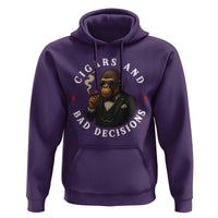 Cigars And Bad Decisions Hoodie Funny Gorilla Gift - Wonder Print Shop