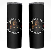 Cigars And Bad Decisions Skinny Tumbler Funny Gorilla Gift