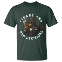 Cigars And Bad Decisions T Shirt Funny Gorilla Gift - Wonder Print Shop