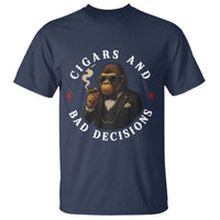 Cigars And Bad Decisions T Shirt Funny Gorilla Gift - Wonder Print Shop