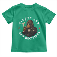 Cigars And Bad Decisions Toddler T Shirt Funny Gorilla Gift - Wonder Print Shop