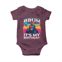 Bruh It Is My Birthday Baby Onesie Funny Gorilla Lover Gift - Wonder Print Shop