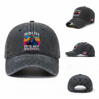 Bruh It Is My Birthday Washed Cotton Baseball Cap Funny Gorilla Lover Gift