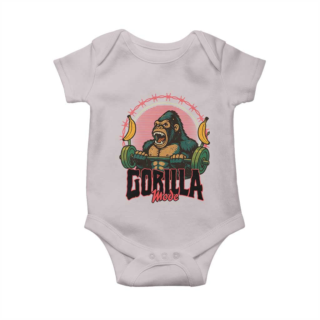 Fitness Lover Gift Baby Onesie Gorilla Mode - Wonder Print Shop