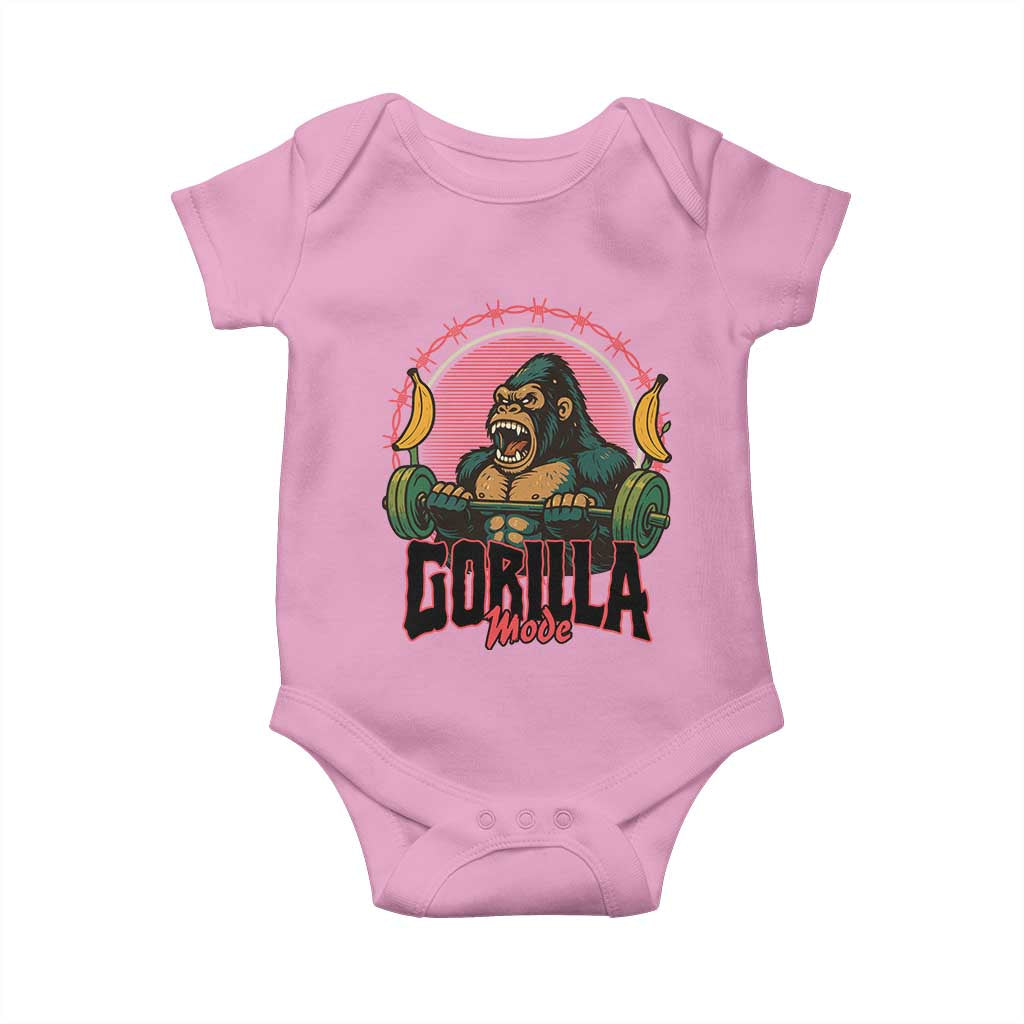 Fitness Lover Gift Baby Onesie Gorilla Mode - Wonder Print Shop