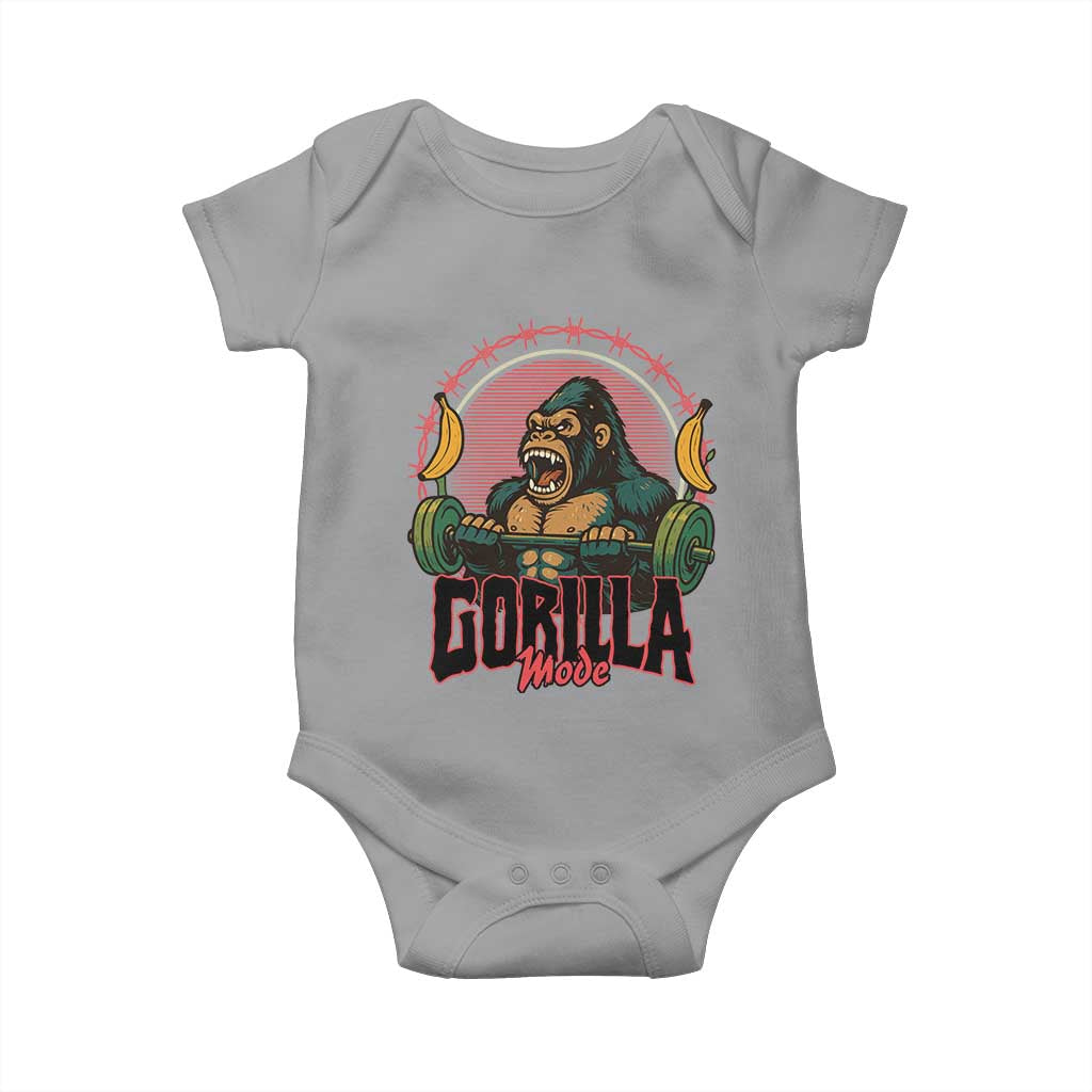 Fitness Lover Gift Baby Onesie Gorilla Mode - Wonder Print Shop