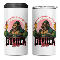 Fitness Lover Gift 4 in 1 Can Cooler Tumbler Gorilla Mode