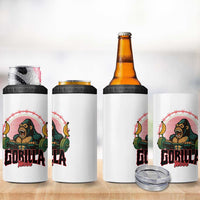 Fitness Lover Gift 4 in 1 Can Cooler Tumbler Gorilla Mode