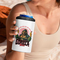 Fitness Lover Gift 4 in 1 Can Cooler Tumbler Gorilla Mode