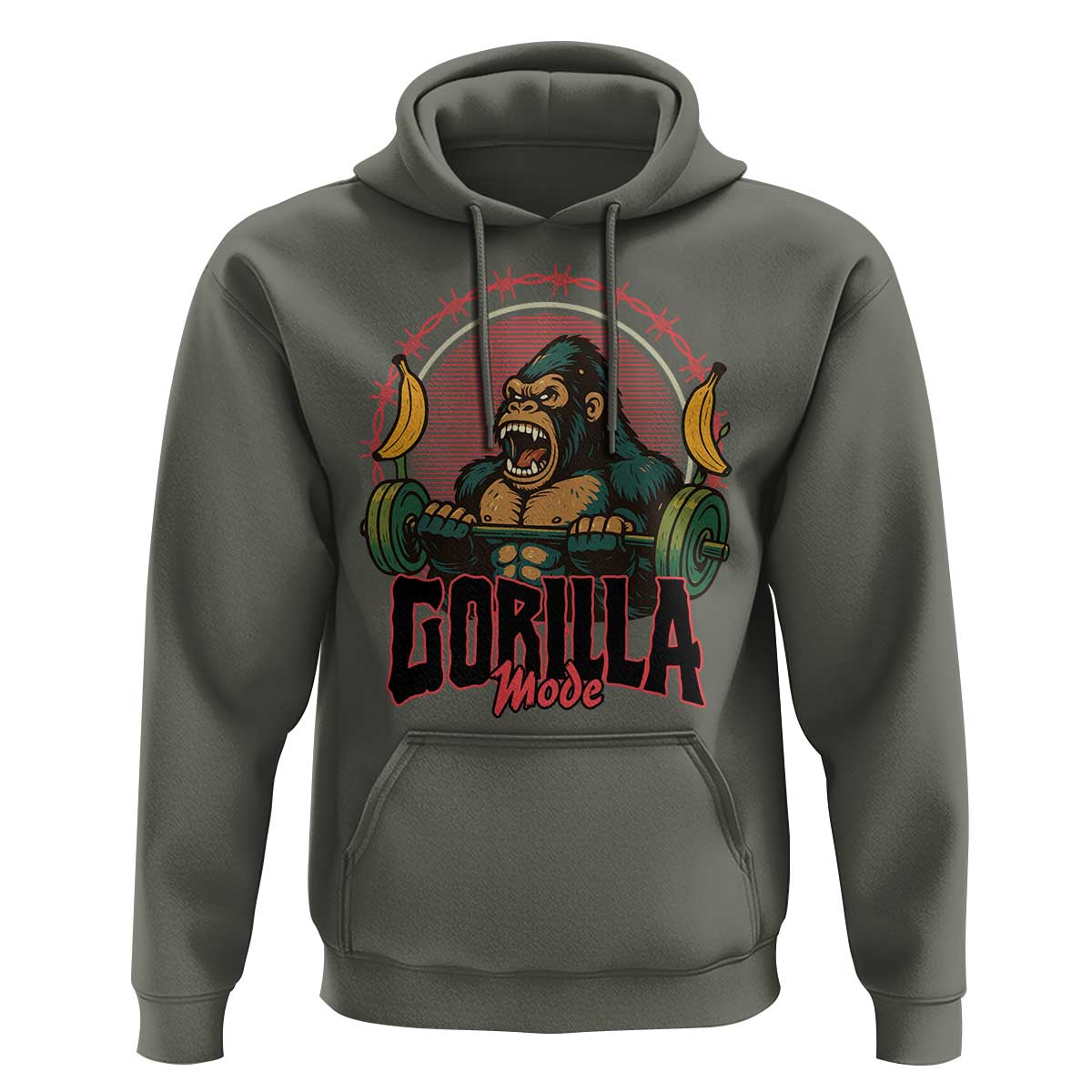 Fitness Lover Gift Hoodie Gorilla Mode - Wonder Print Shop