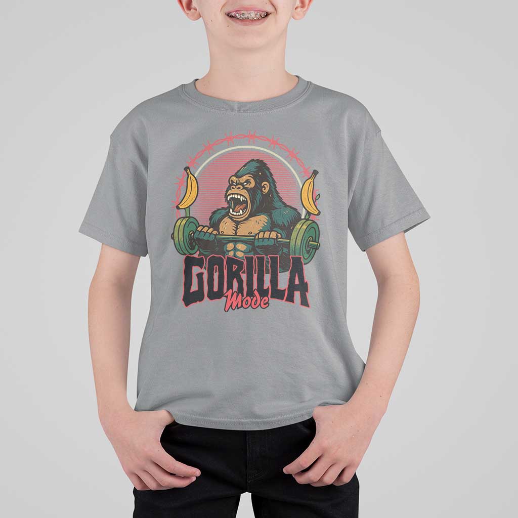 Fitness Lover Gift T Shirt For Kid Gorilla Mode - Wonder Print Shop