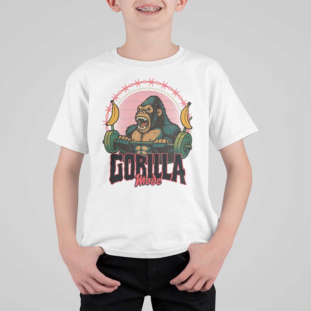 Fitness Lover Gift T Shirt For Kid Gorilla Mode - Wonder Print Shop