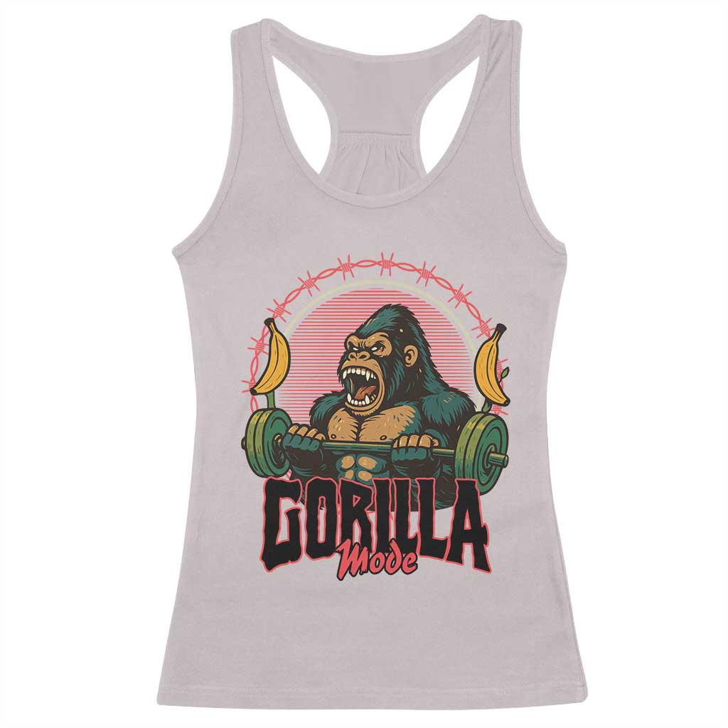 Fitness Lover Gift Racerback Tank Top Gorilla Mode - Wonder Print Shop