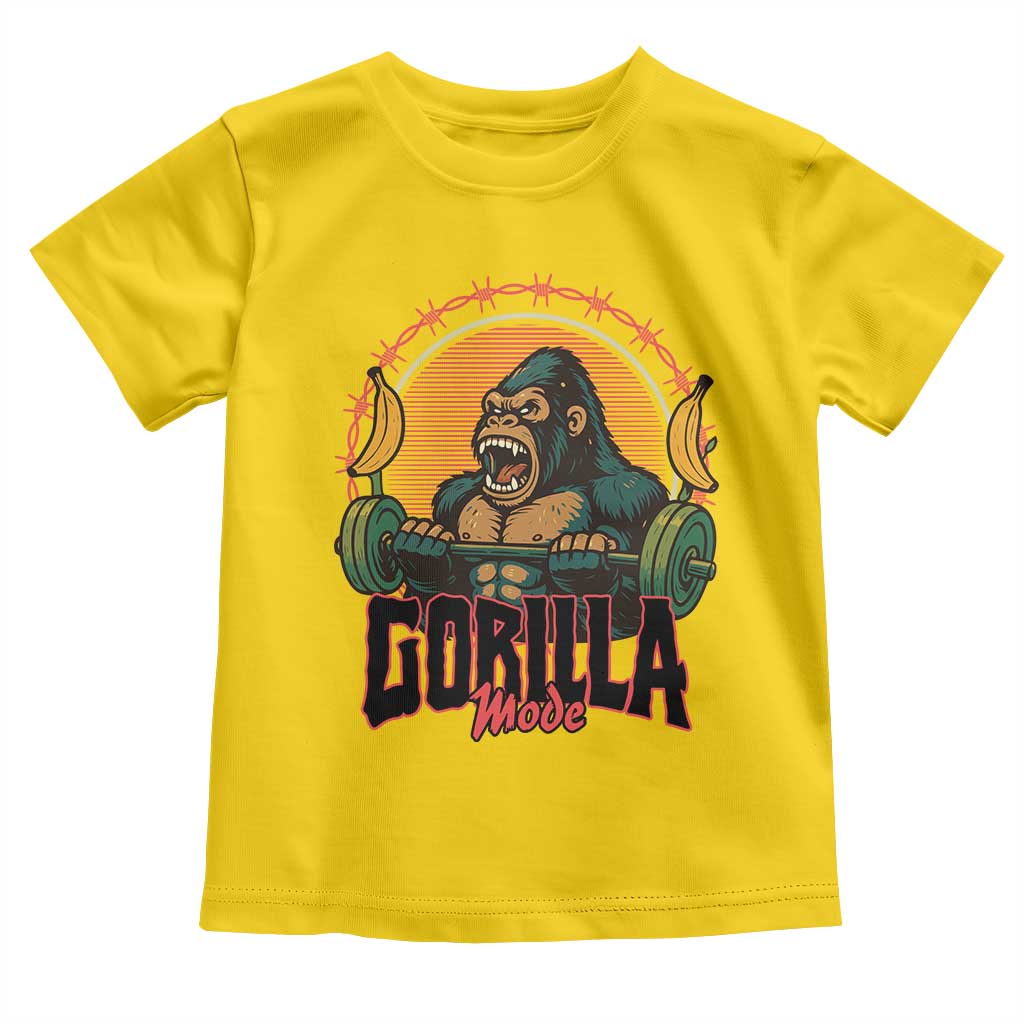 Fitness Lover Gift Toddler T Shirt Gorilla Mode - Wonder Print Shop
