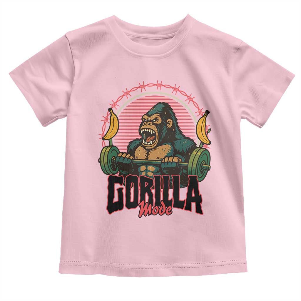 Fitness Lover Gift Toddler T Shirt Gorilla Mode - Wonder Print Shop