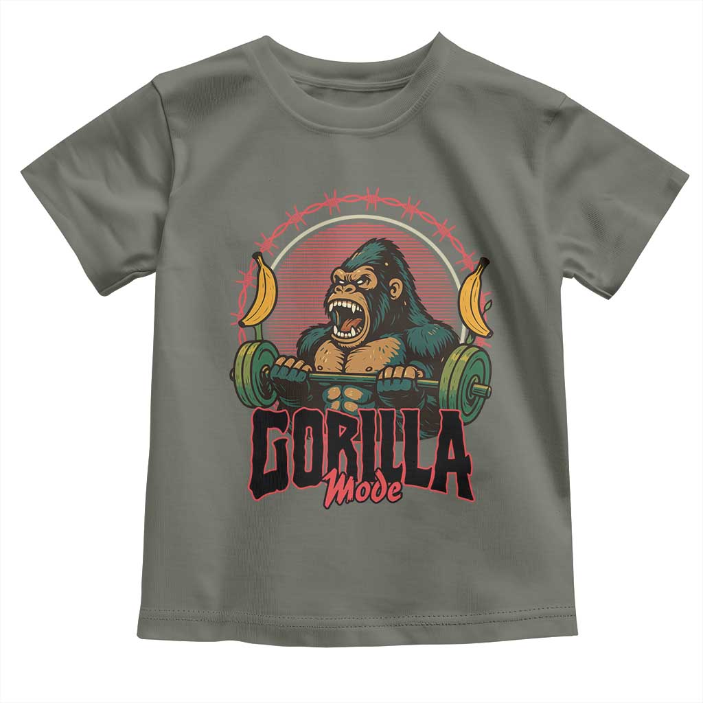 Fitness Lover Gift Toddler T Shirt Gorilla Mode - Wonder Print Shop
