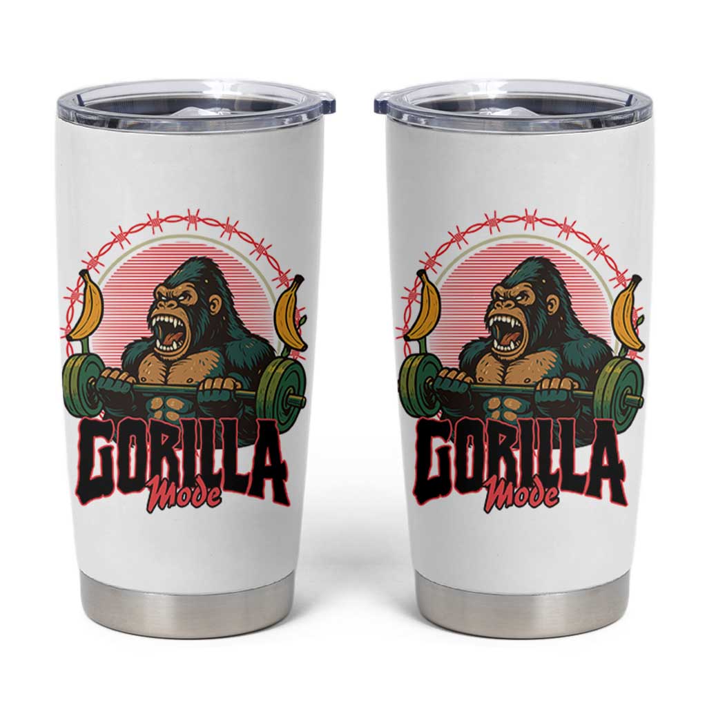 Fitness Lover Gift Tumbler Cup Gorilla Mode