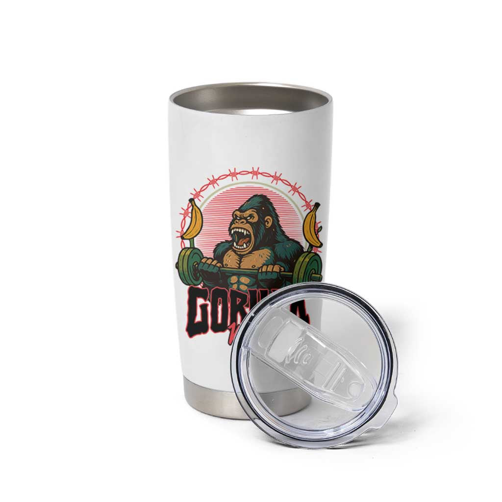 Fitness Lover Gift Tumbler Cup Gorilla Mode