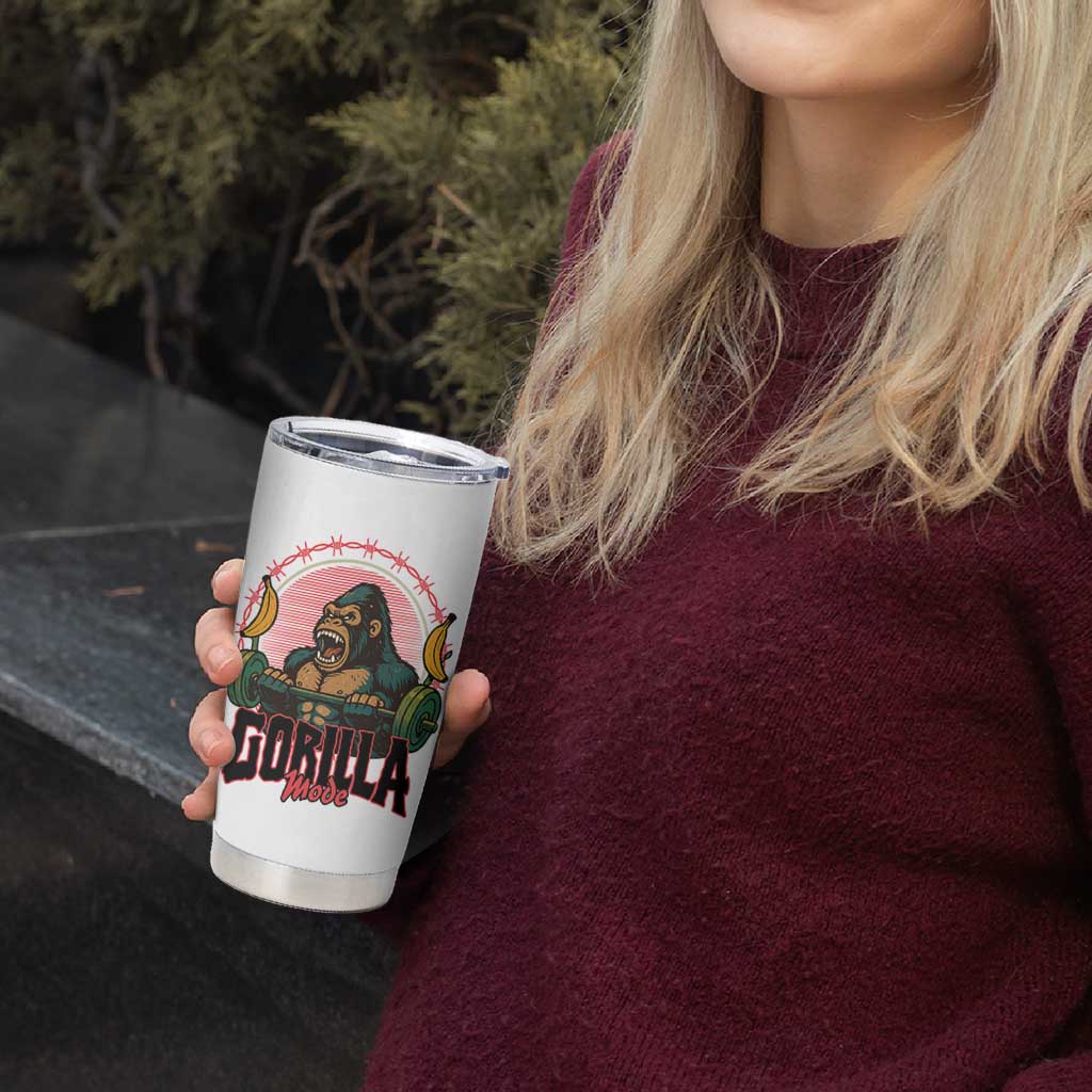 Fitness Lover Gift Tumbler Cup Gorilla Mode