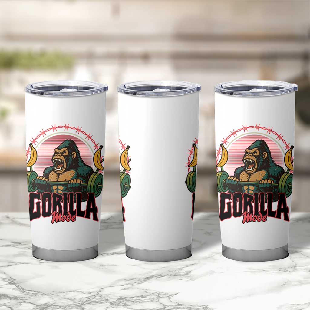 Fitness Lover Gift Tumbler Cup Gorilla Mode