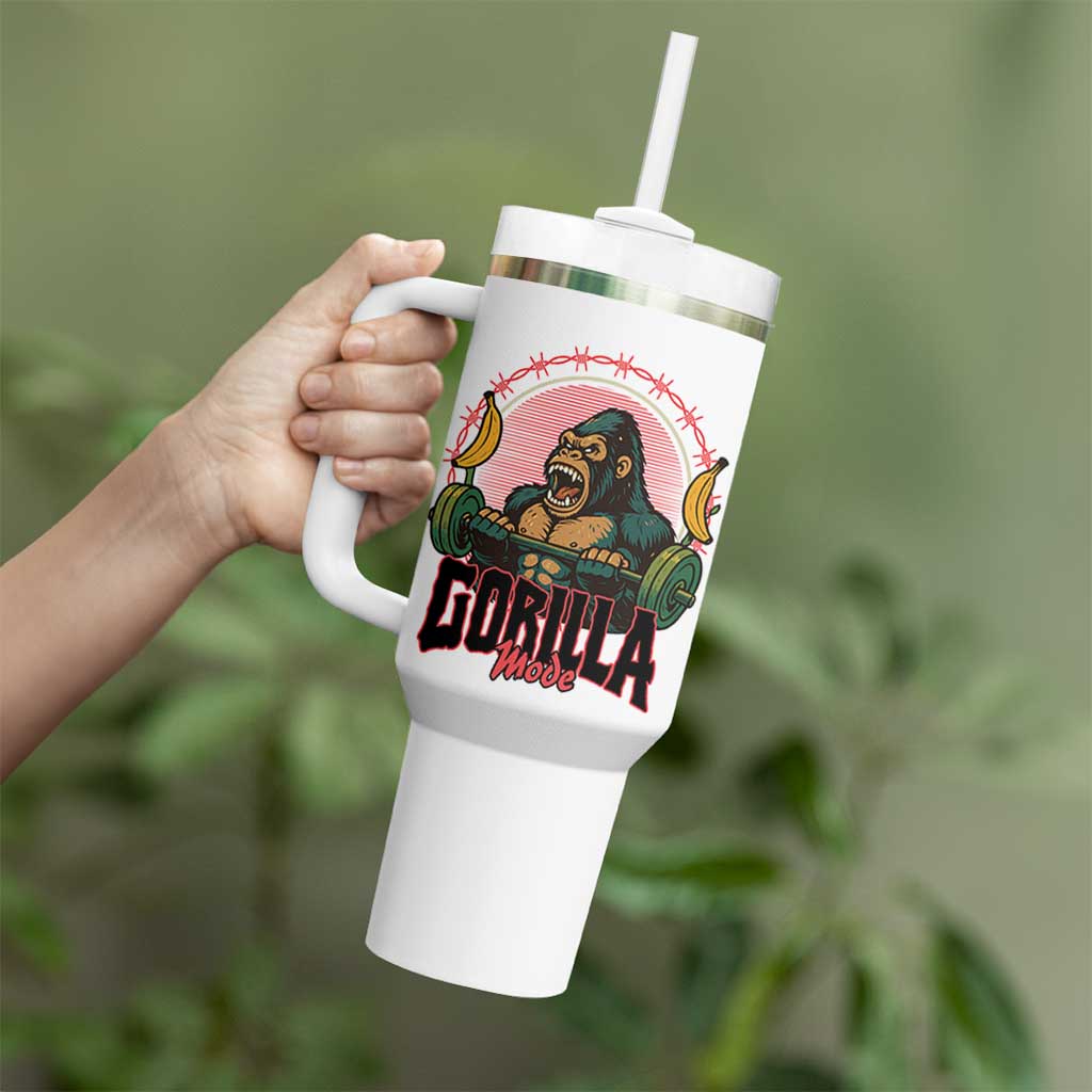 Fitness Lover Gift Tumbler With Handle Gorilla Mode