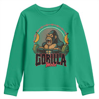 Fitness Lover Gift Youth Sweatshirt Gorilla Mode - Wonder Print Shop